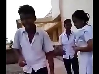 Indian College Damsel And Men Doing Masti In The Classroom
